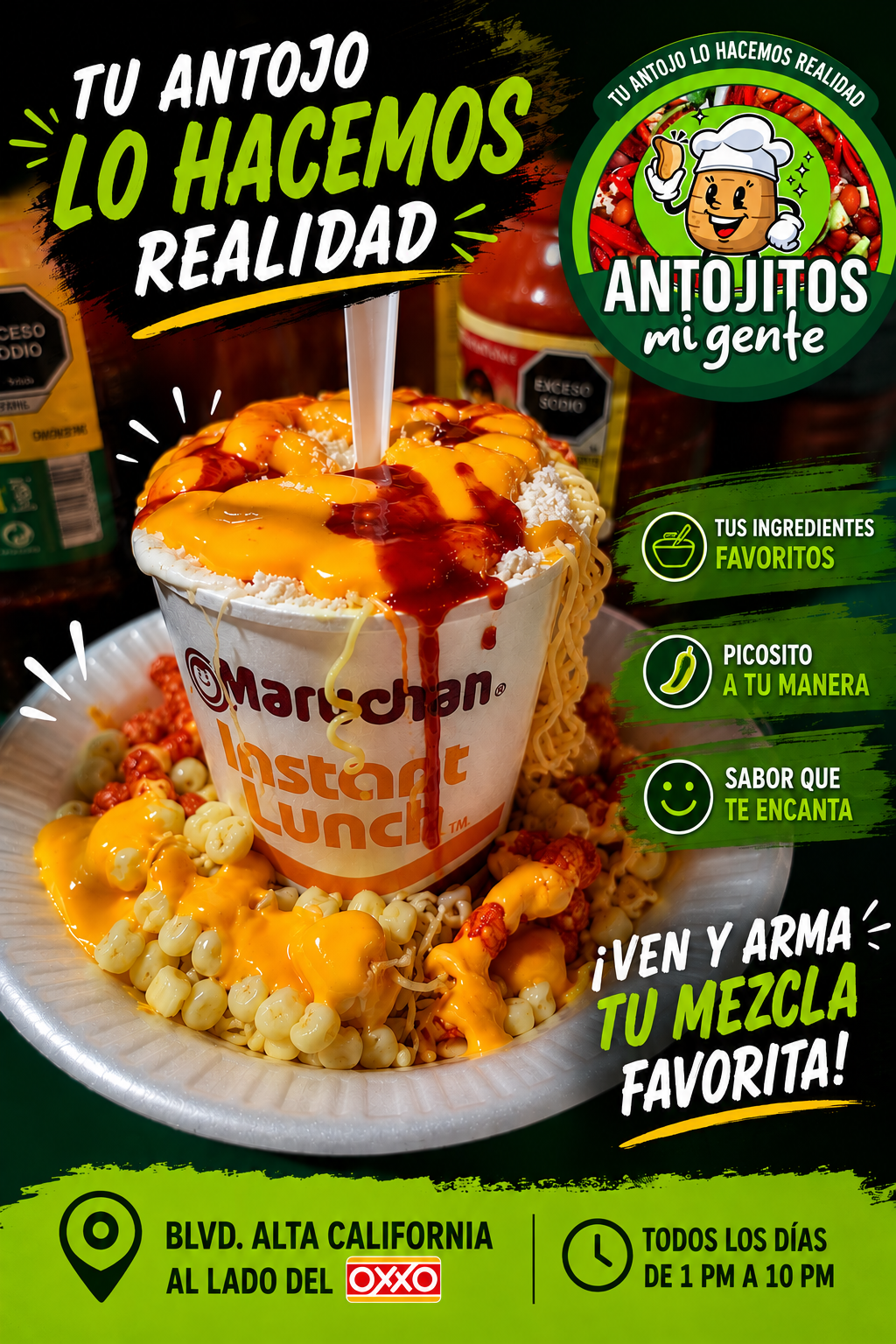 Tostílocos, elotes, raspados y más antojitos